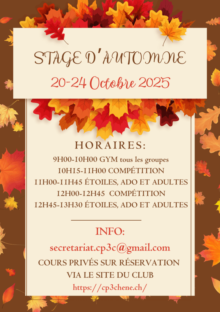 Lire la suite à propos de l’article Inscription stage d’octobre 2025