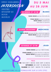 Cours de gymnastique intersaison
