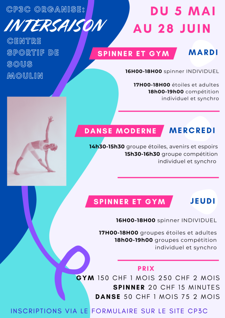 Lire la suite à propos de l’article Cours de gymnastique intersaison